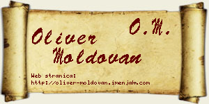 Oliver Moldovan vizit kartica